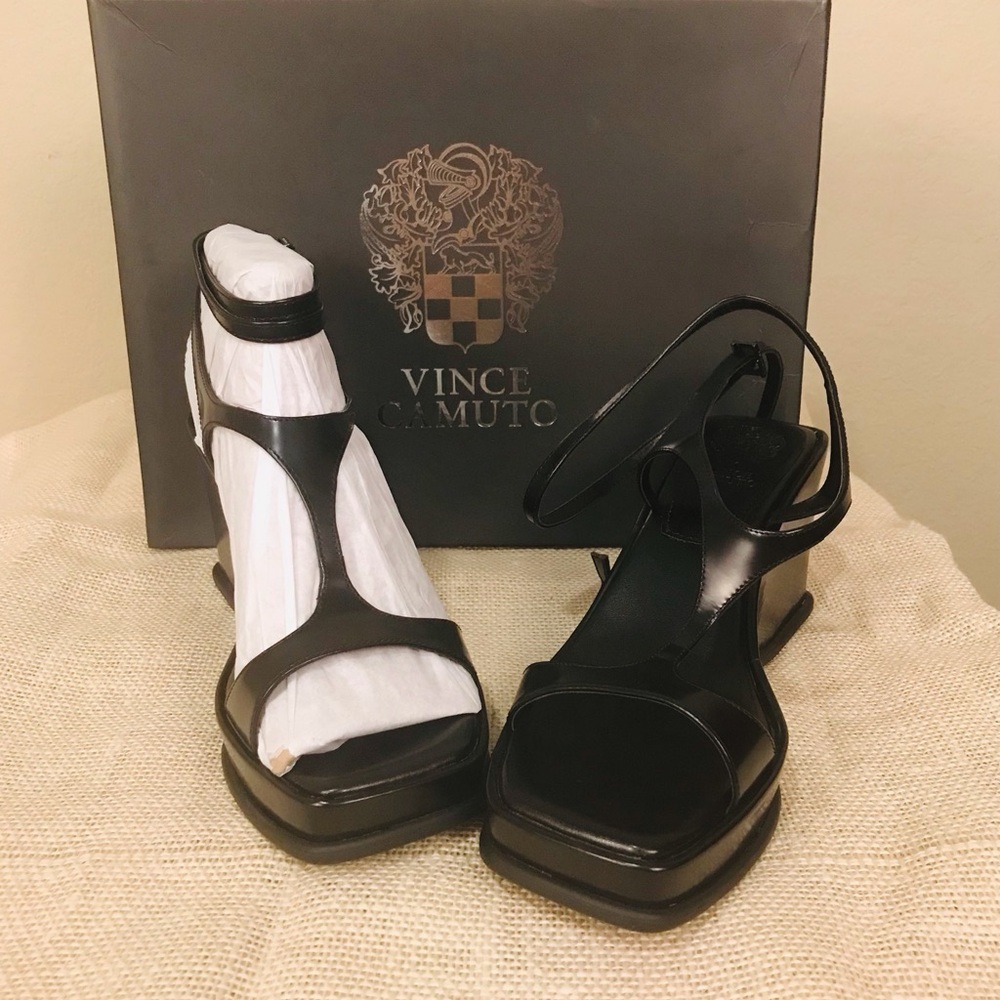Vince Camuto Black Strappy Sandals